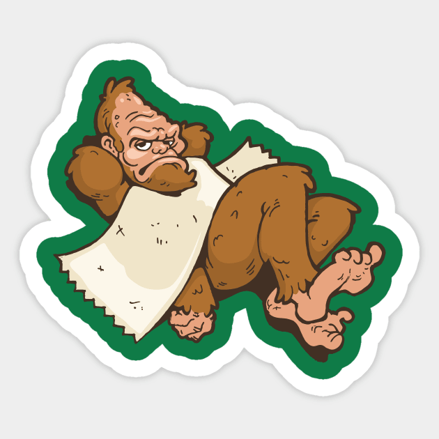 Bigfoot Caught on Tape Sticker by CupidsArt - TP